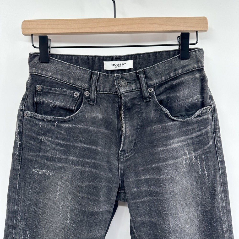 Moussy Vintage Velma Skinny Jeans Distressed in Black Size 25‎ - Picture 4 of 10